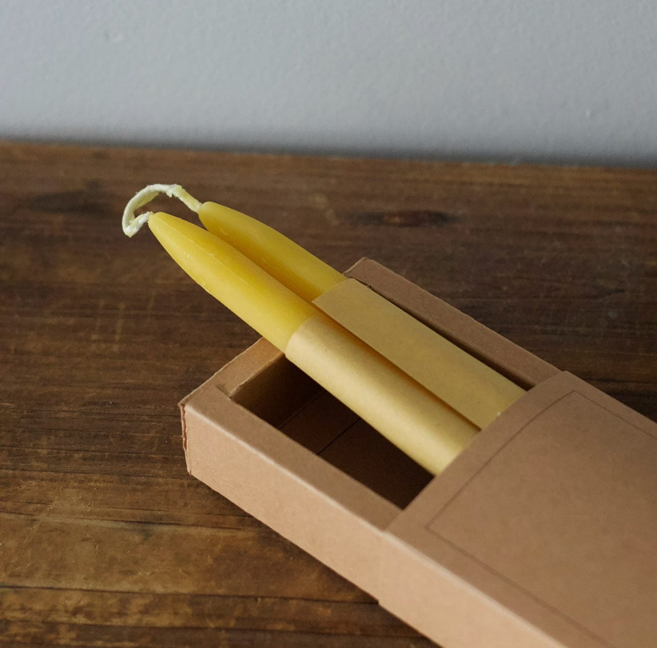 25cm Tapered 100% Beeswax Candles - Set of 2 - Folke Estate
