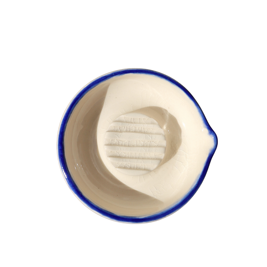 Handcrafted Soap dish - vintage blue