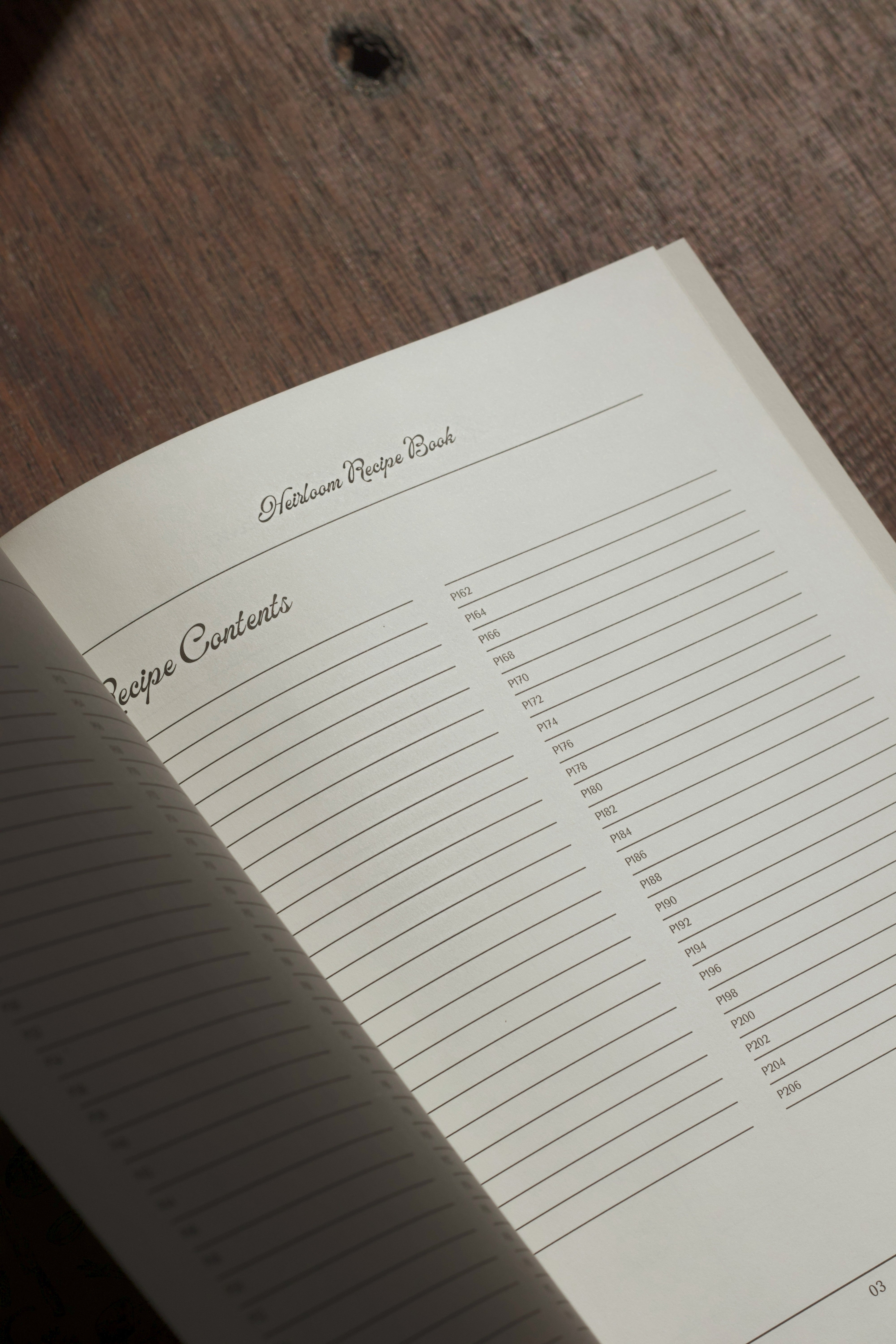 Heirloom recipe book