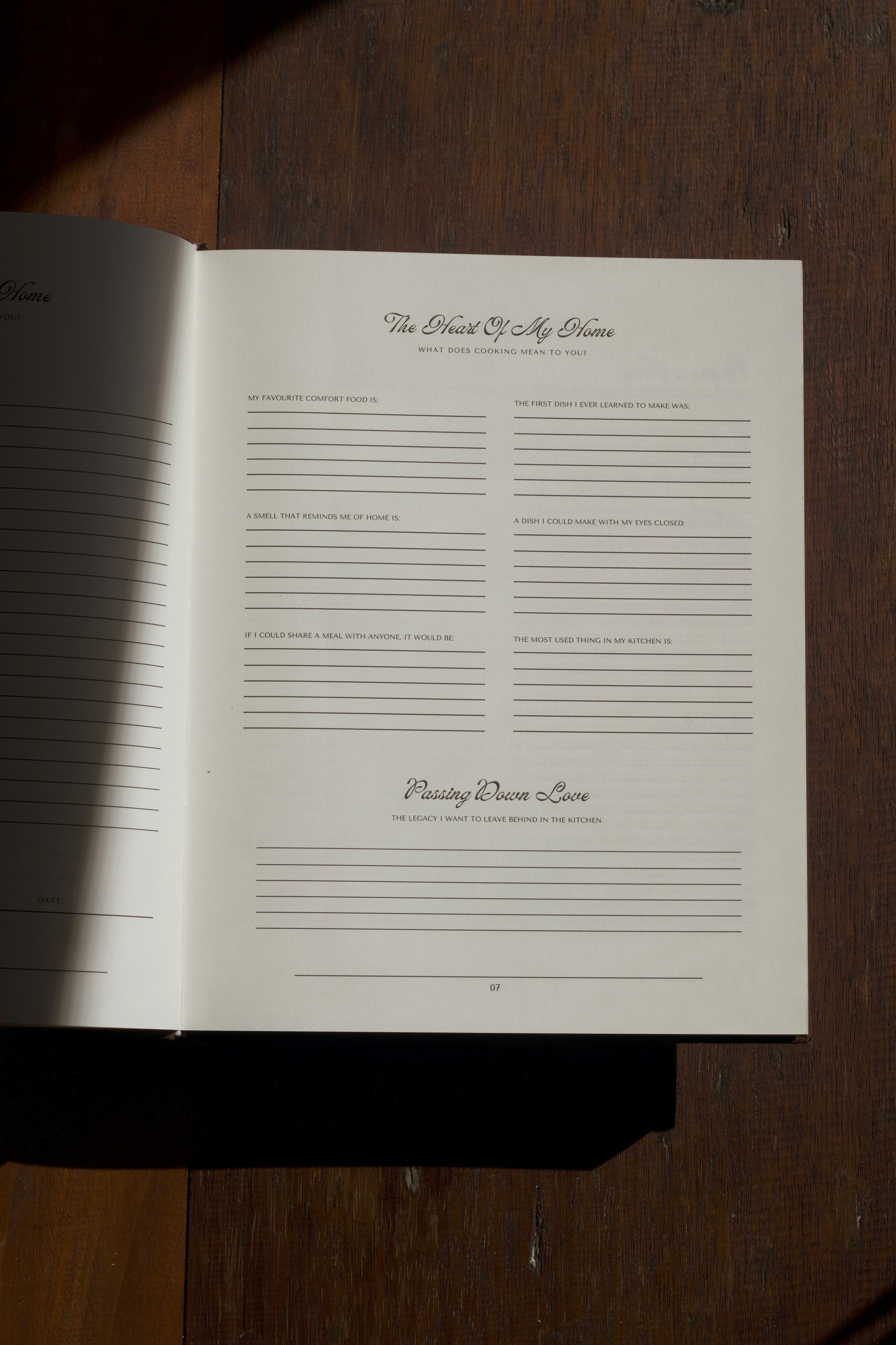 Heirloom recipe book