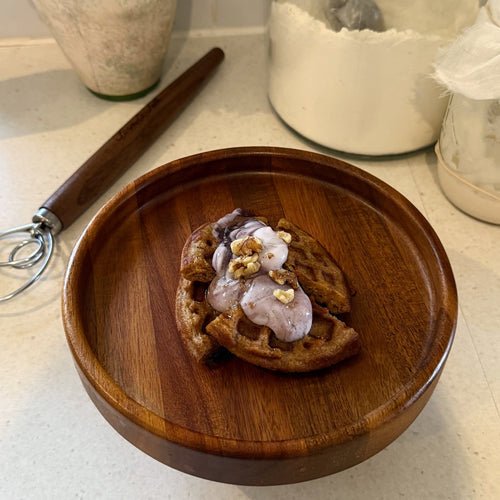Spelt Sourdough Discard Banana Waffles - Folke Estate