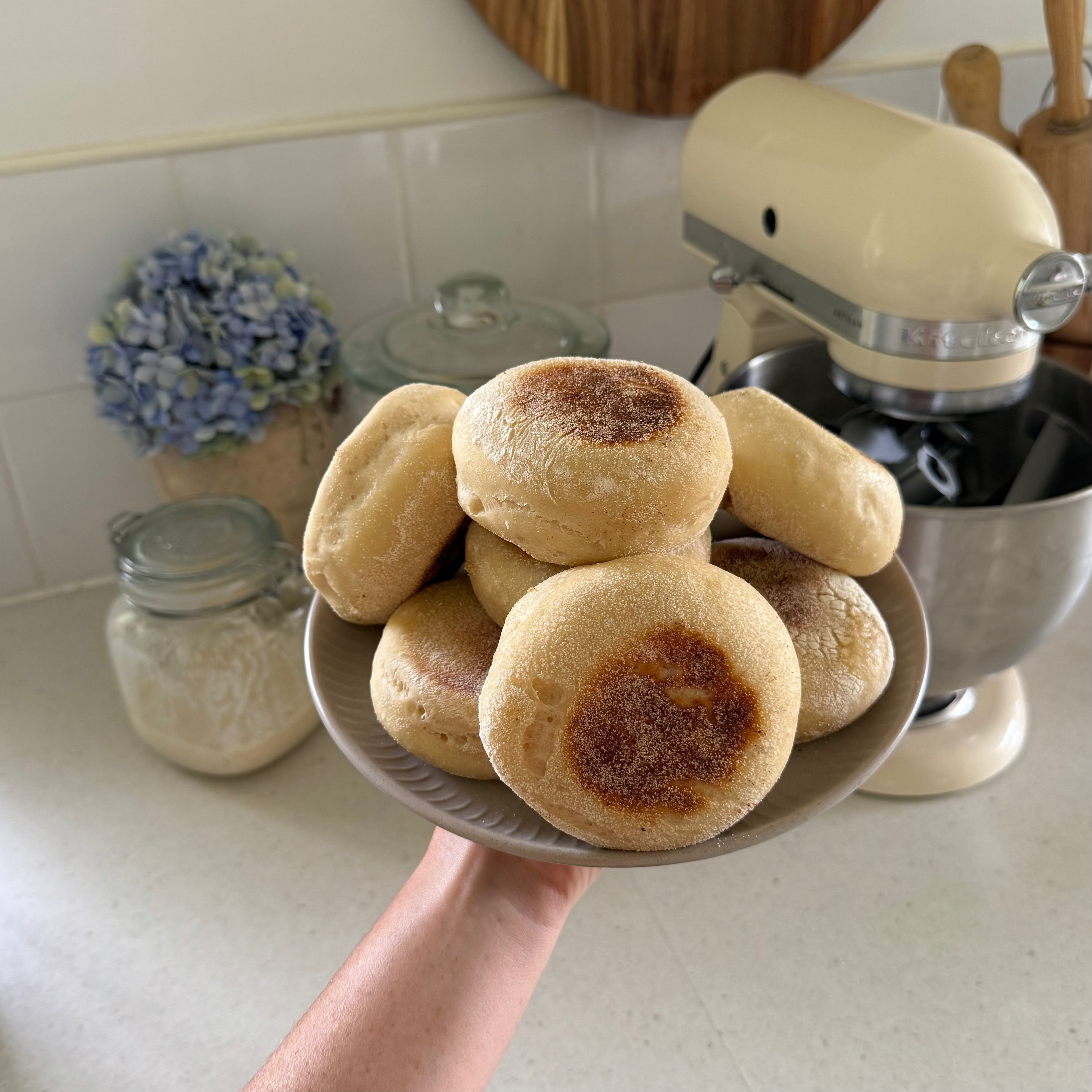 Fluffy Sourdough English Muffins - Folke Estate