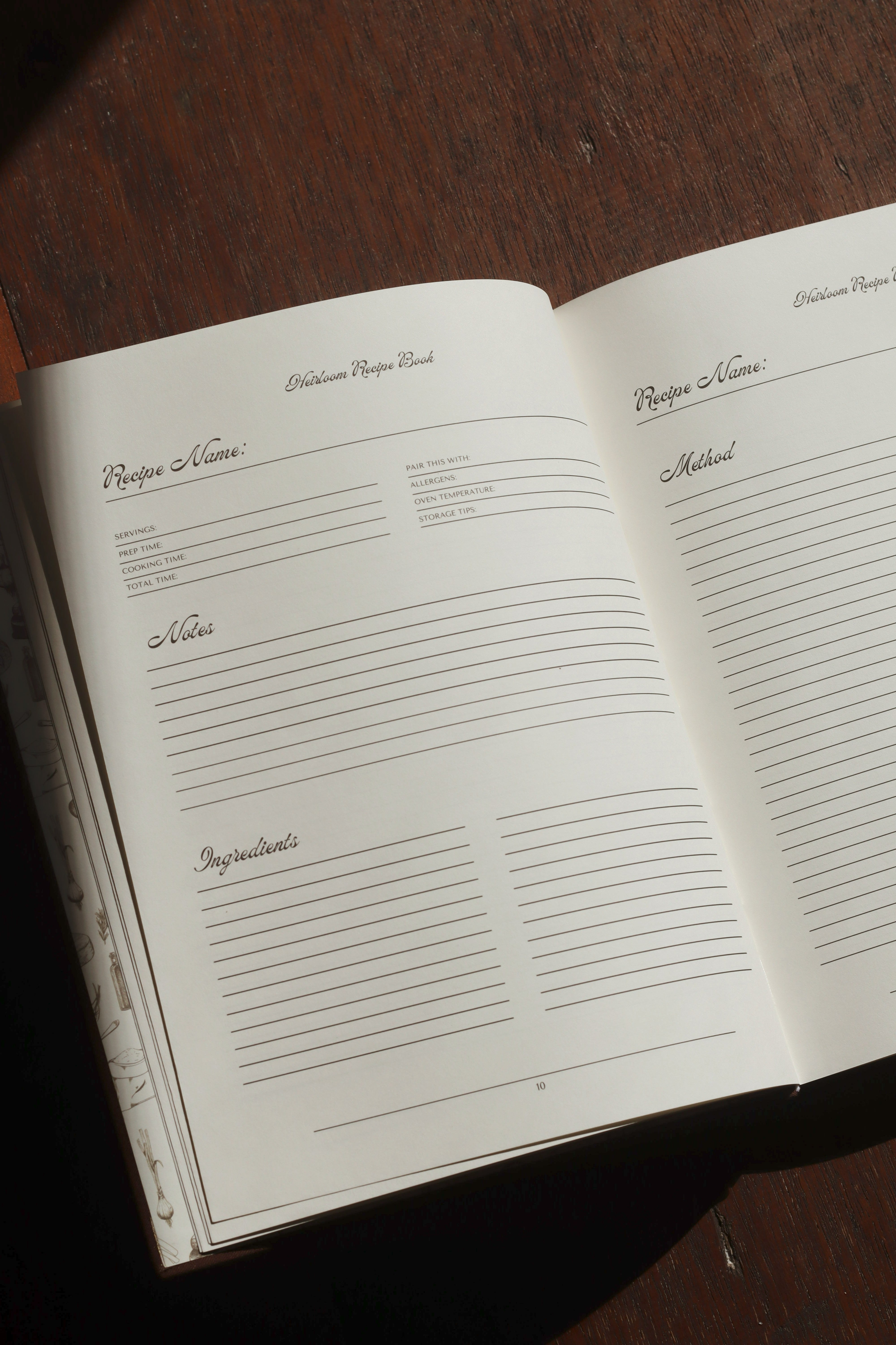 Heirloom recipe book